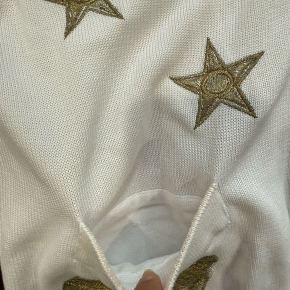 Escada by Margaretha Ley Cardigan Sweater Women’s Sz38 Goldfish Star Embroidered - Picture 6 of 14